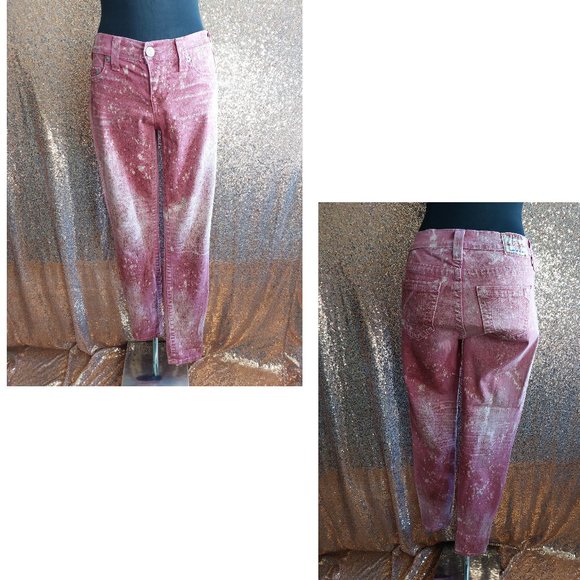 True Religion Halla Pink Skinny Distressed Denim Jeans - Picture 3 of 12